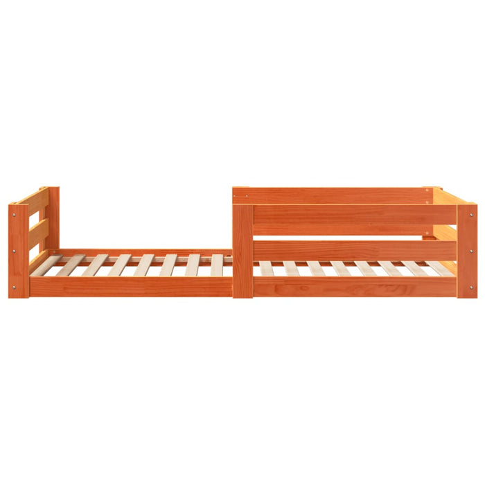 Bed Frame without Mattress Wax Brown 80x160 cm Solid Wood Pine