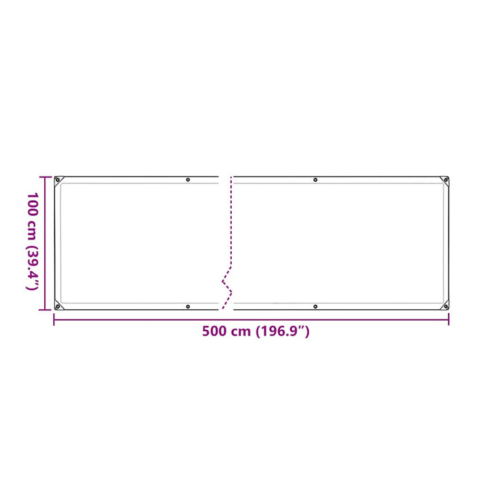 Plant Cover with Eyelets 1x5 m Polyethylene