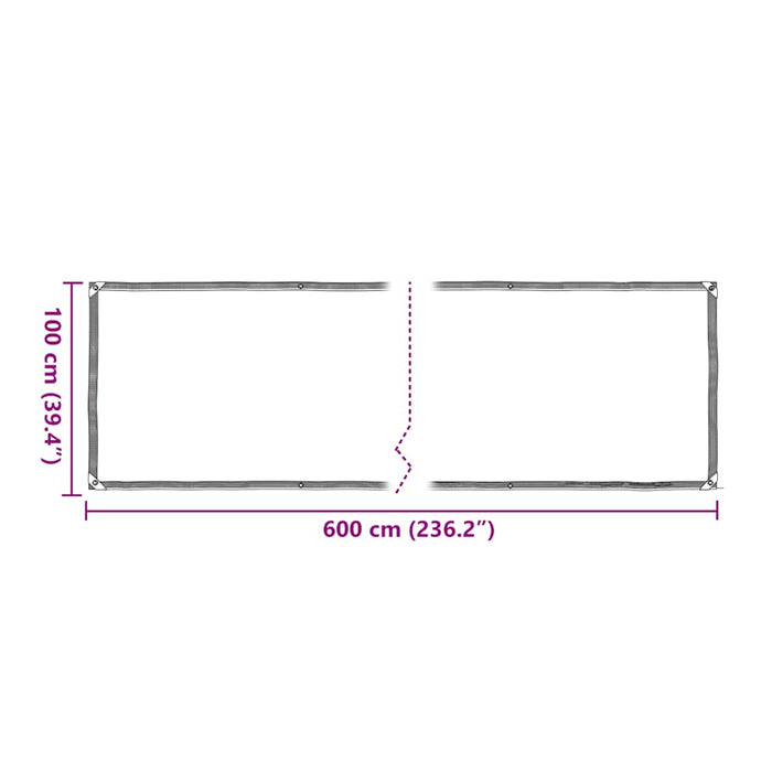 Plant Cover with Eyelets 1x6 m Polyethylene