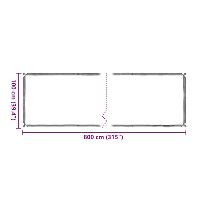 Plant Cover with Eyelets 1x8 m Polyethylene