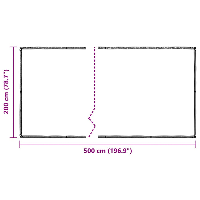 Plant Cover with Eyelets 2x5 m Polyethylene