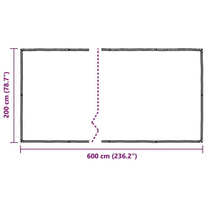 Plant Cover with Eyelets 2x6 m Polyethylene