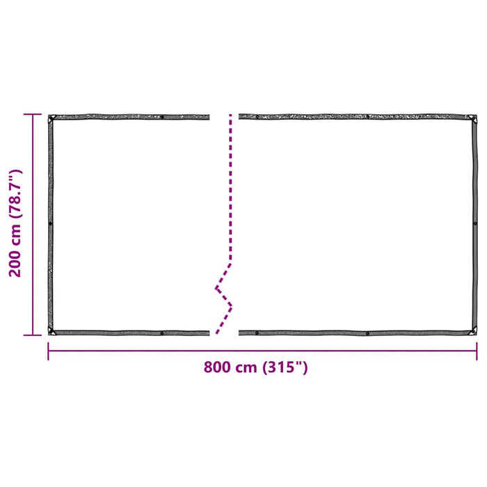 Plant Cover with Eyelets 2x8 m Polyethylene