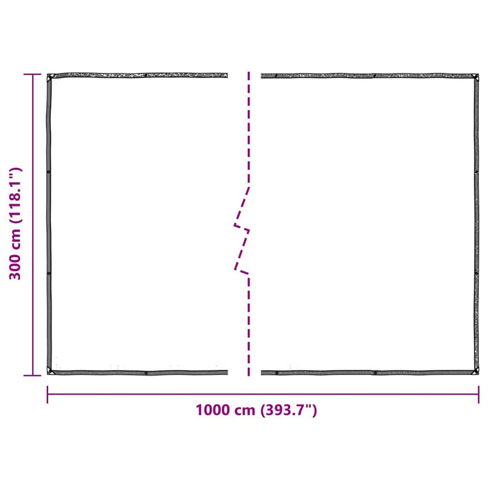 Plant Cover with Eyelets 3x10 m Polyethylene