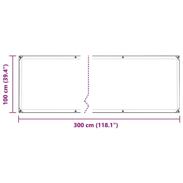 Plant Cover with Eyelets 1x3 m PVC