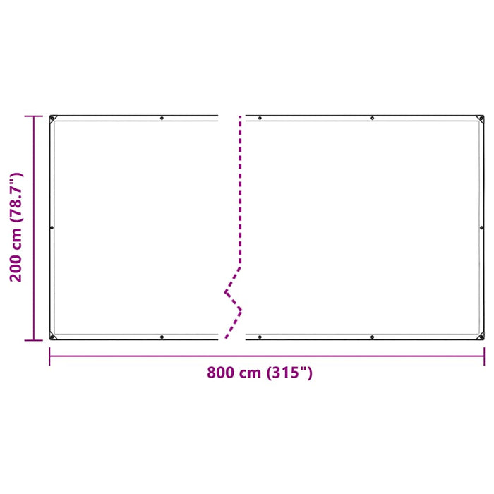 Plant Cover with Eyelets 2x8 m PVC