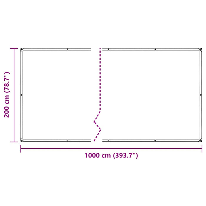 Plant Cover with Eyelets 2x10 m PVC