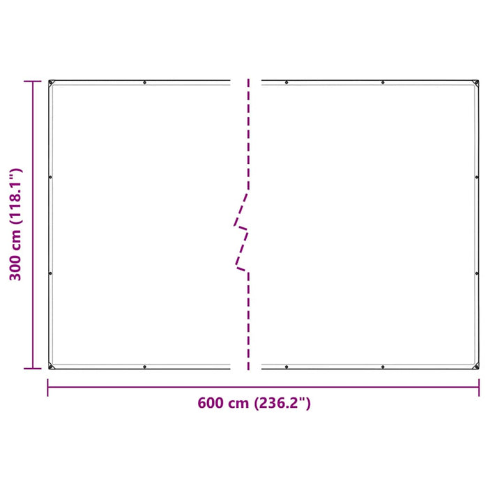 Plant Cover with Eyelets 3x6 m PVC