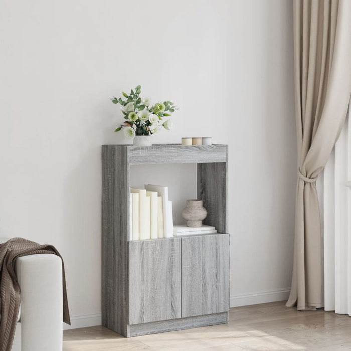 Высокий комод Grey Sonoma 63x33x100 см Инженерное дерево