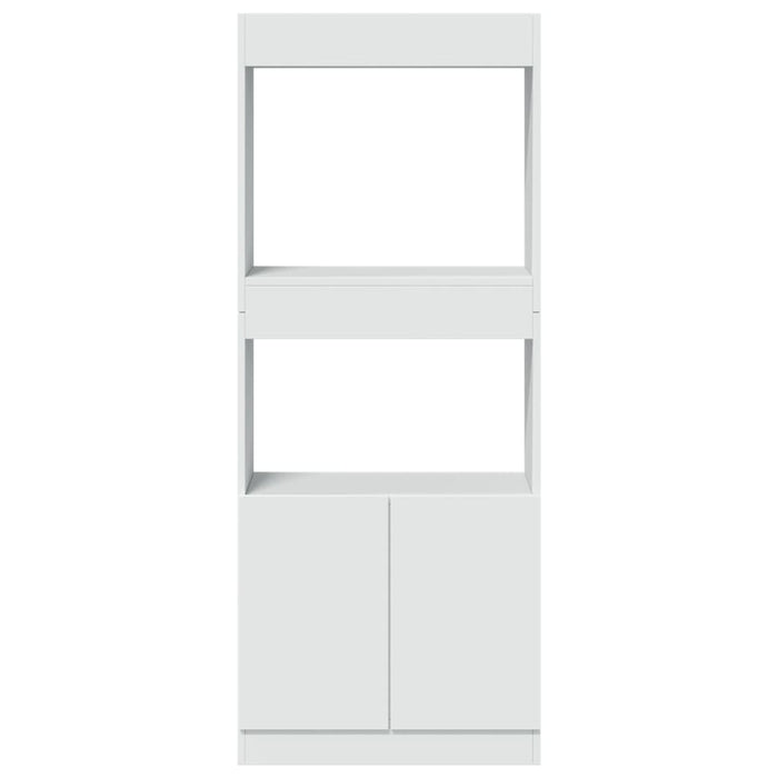 Highboard White 63x33x140 cm Engineered Wood