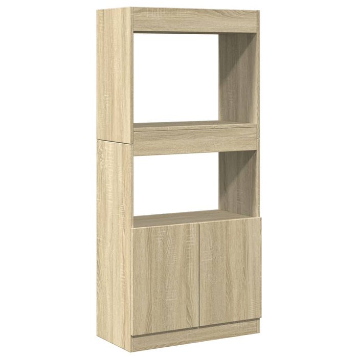 Highboard Sonoma Oak 63x33x140 cm Engineered Wood