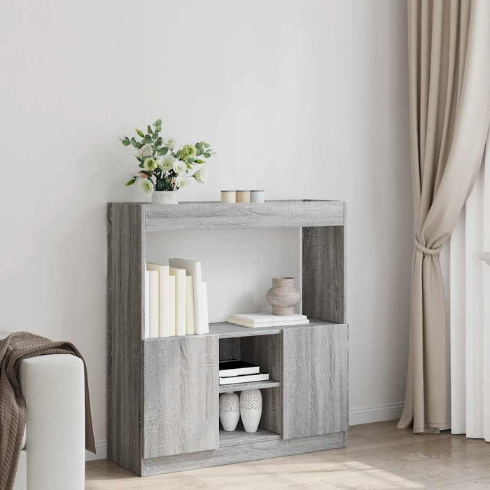 Высокий бортик Grey Sonoma 92x33x100 см Инженерная древесина