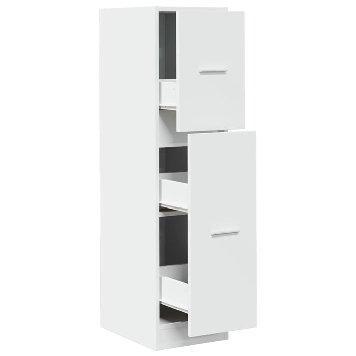 Apothecary Cabinet White 30x41x118 cm Engineered Wood