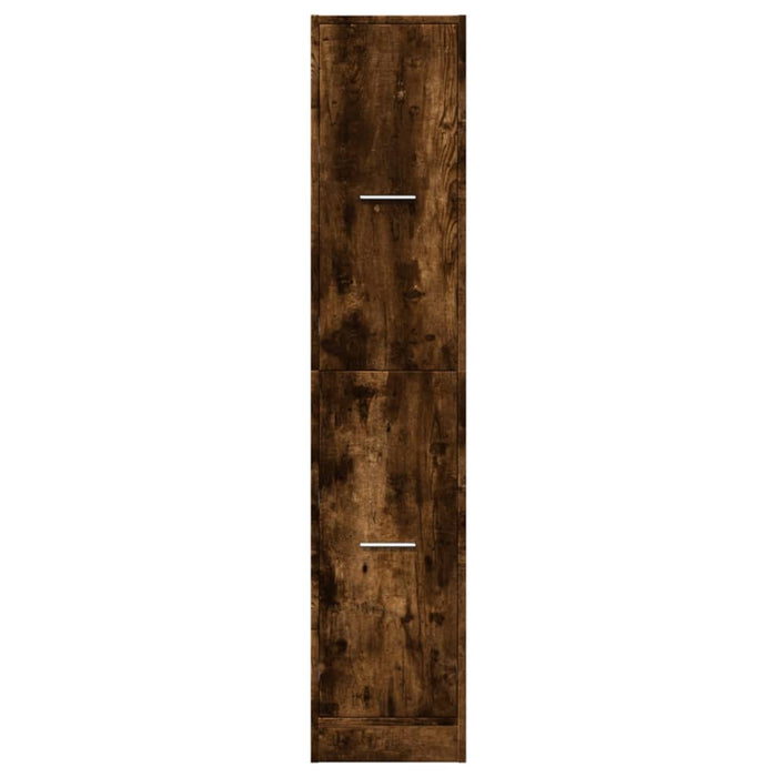 Apothecary Cabinet Smoked Oak 30x41x144.5 cm Engineered Wood