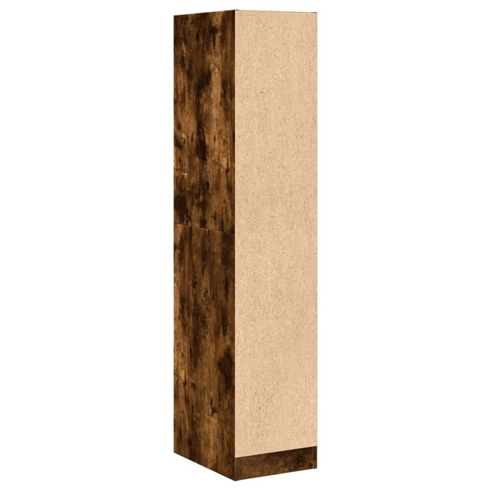 Apothecary Cabinet Smoked Oak 30x41x144.5 cm Engineered Wood