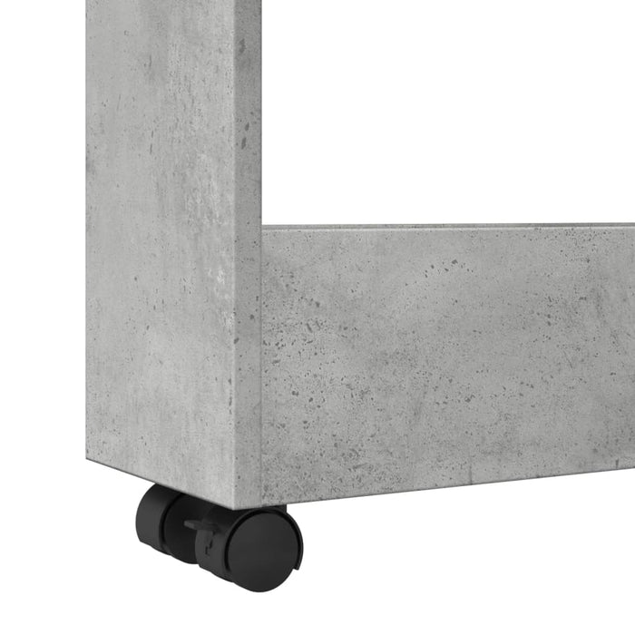 Narrow Storage Trolley 3 Tier Concrete Grey Engineered Wood