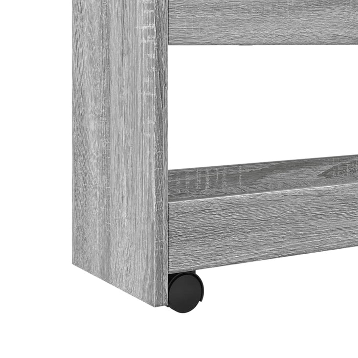 Narrow Storage Trolley 4 Tier Grey Sonoma Engineered Wood