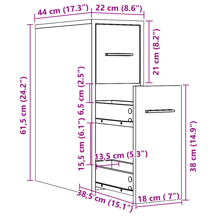 Narrow Bathroom Cupboard with Wheels Black Engineered Wood