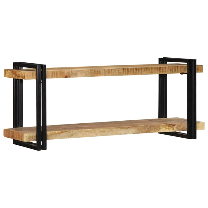 Wall Shelf 110x33x45 cm Solid Rough Wood Mango