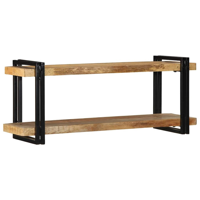 Wall Shelf 110x33x45 cm Solid Rough Wood Mango