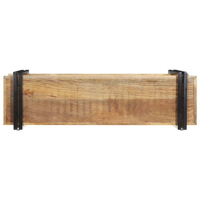 Wall Shelf 110x33x45 cm Solid Rough Wood Mango