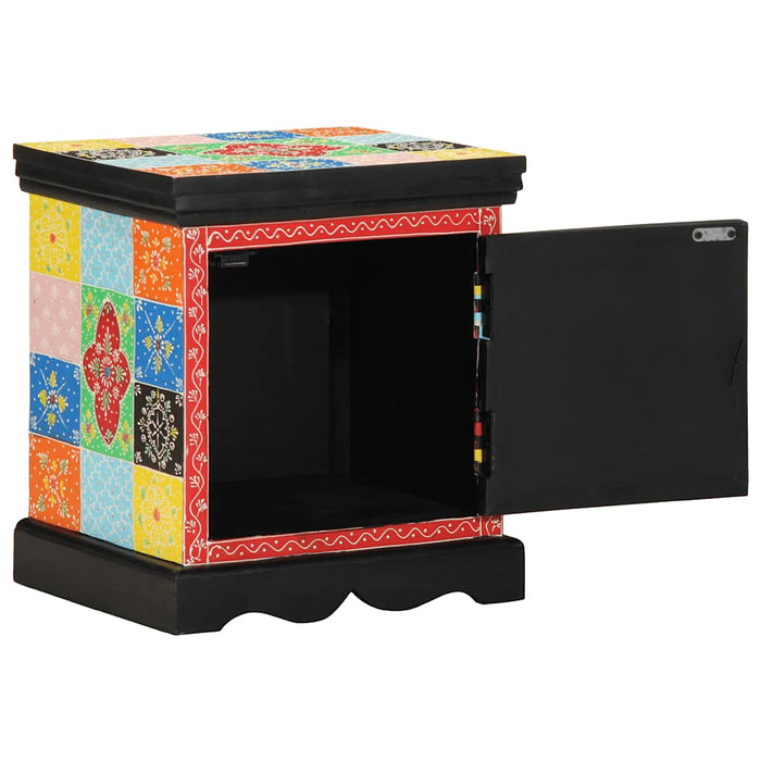 Bedside Cabinet Multicolour 40x35x45 cm Solid Wood Mango