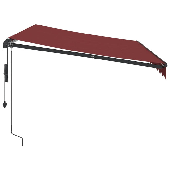 Automatic Retractable Awning Burgundy 350x250 cm