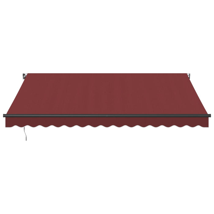 Manual Retractable Awning Burgundy 400x300 cm