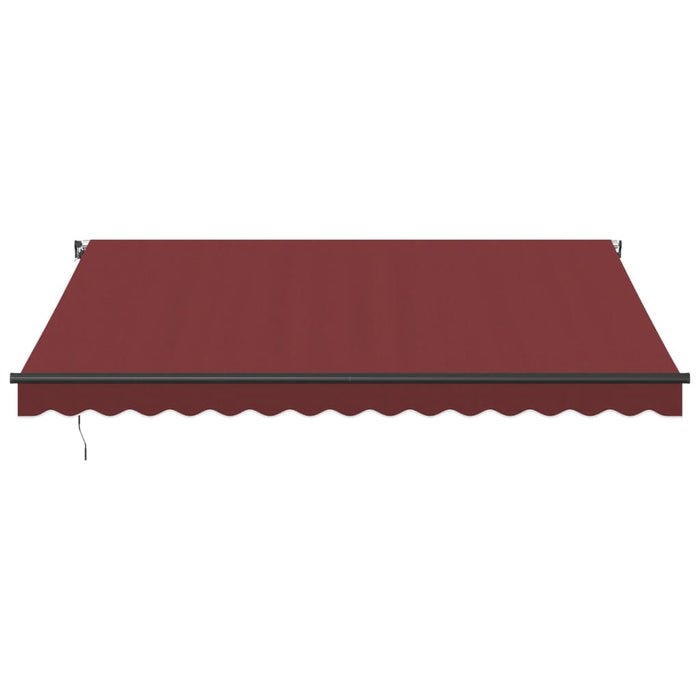 Manual Retractable Awning with LEDs Burgundy 400x300 cm