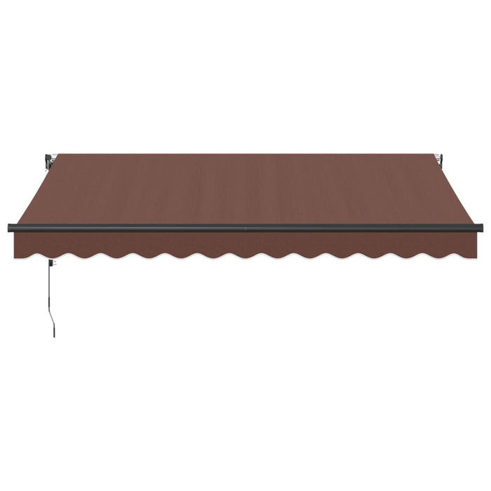 Automatic Retractable Awning Brown 350x250 cm