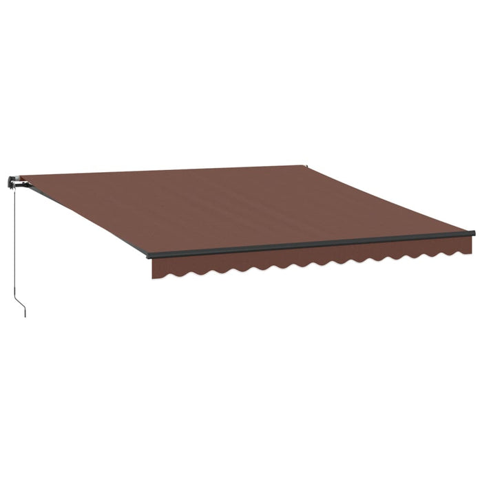 Manual Retractable Awning Brown 400x300 cm