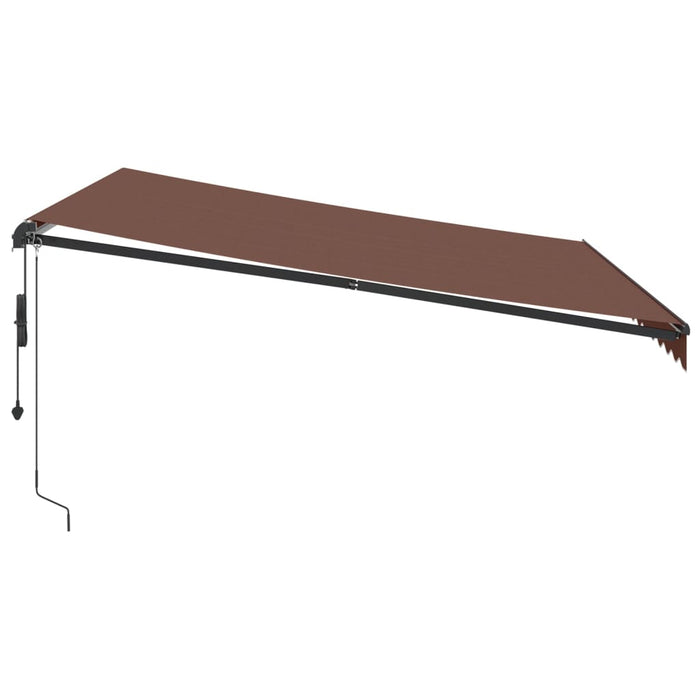 Automatic Retractable Awning Brown 400x300 cm