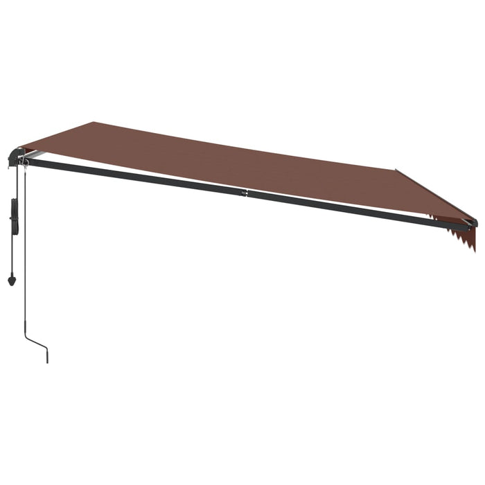 Automatic Retractable Awning Brown 450x300 cm