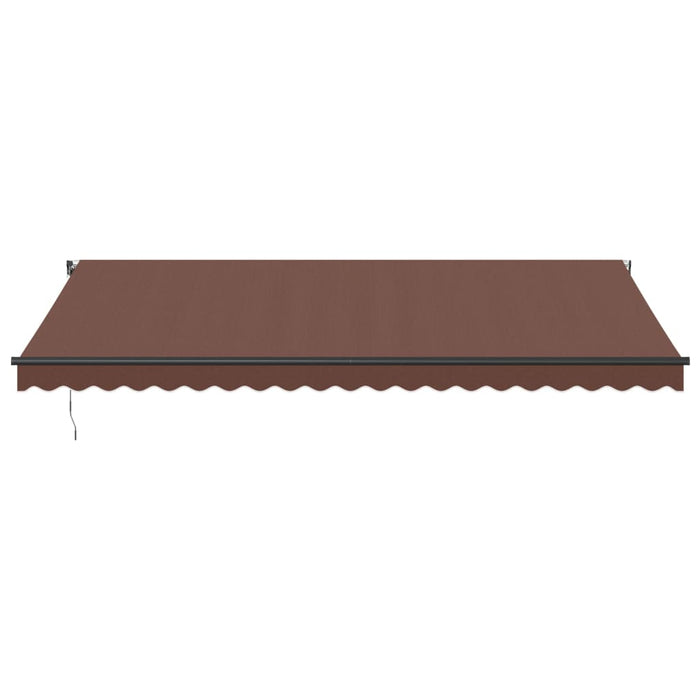 Automatic Retractable Awning Brown 500x300 cm