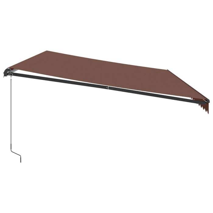 Manual Retractable Awning Brown 600x300 cm