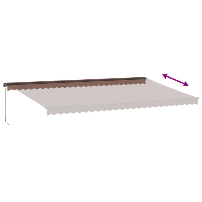 Manual Retractable Awning Brown 600x300 cm