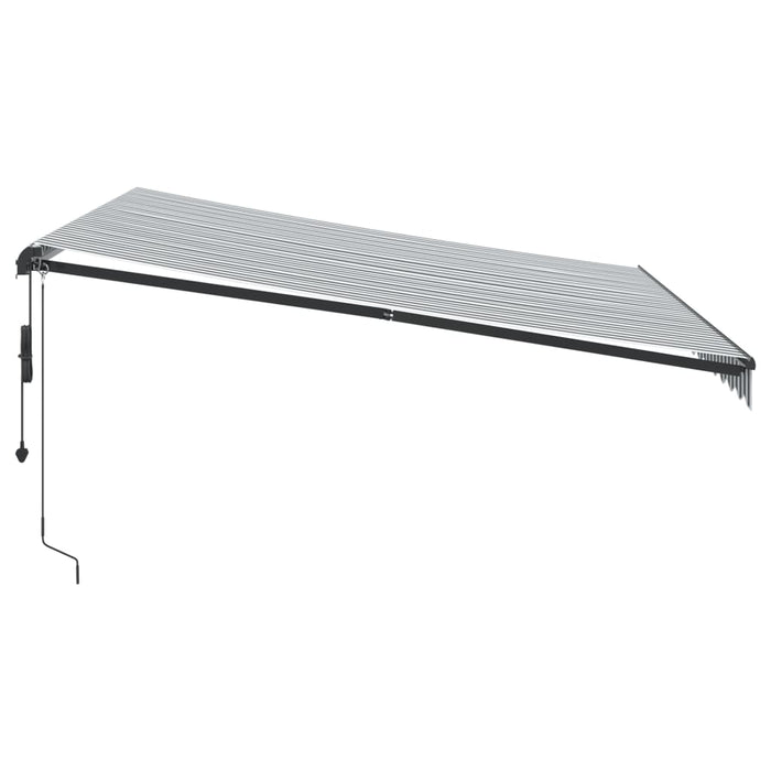 Automatic Retractable Awning Anthracite and White 400x300 cm