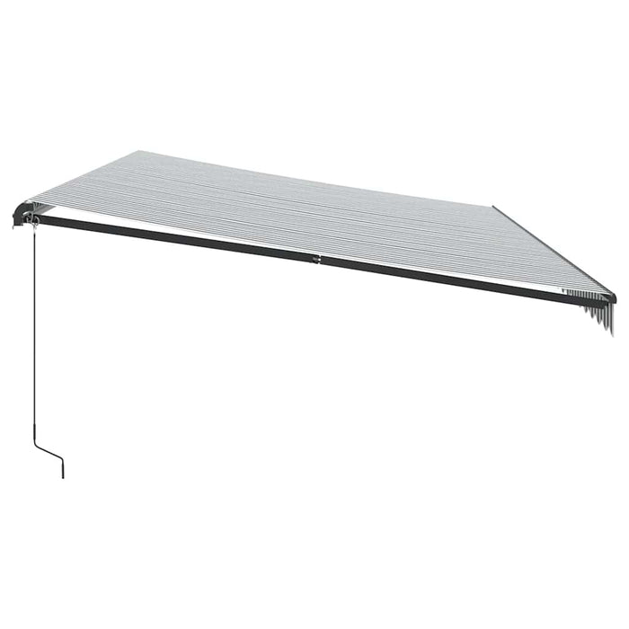 Manual Retractable Awning Anthracite and White 600x300 cm