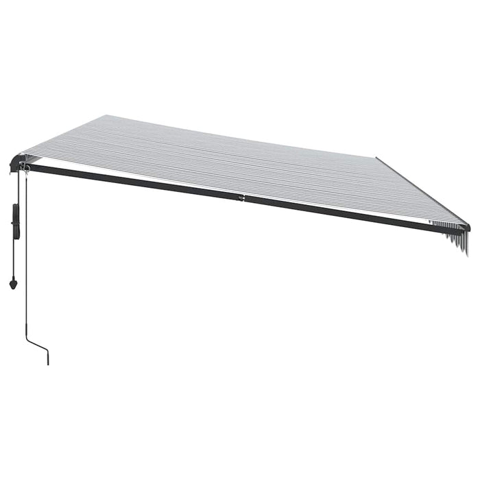 Automatic Retractable Awning Anthracite and White 600x300 cm