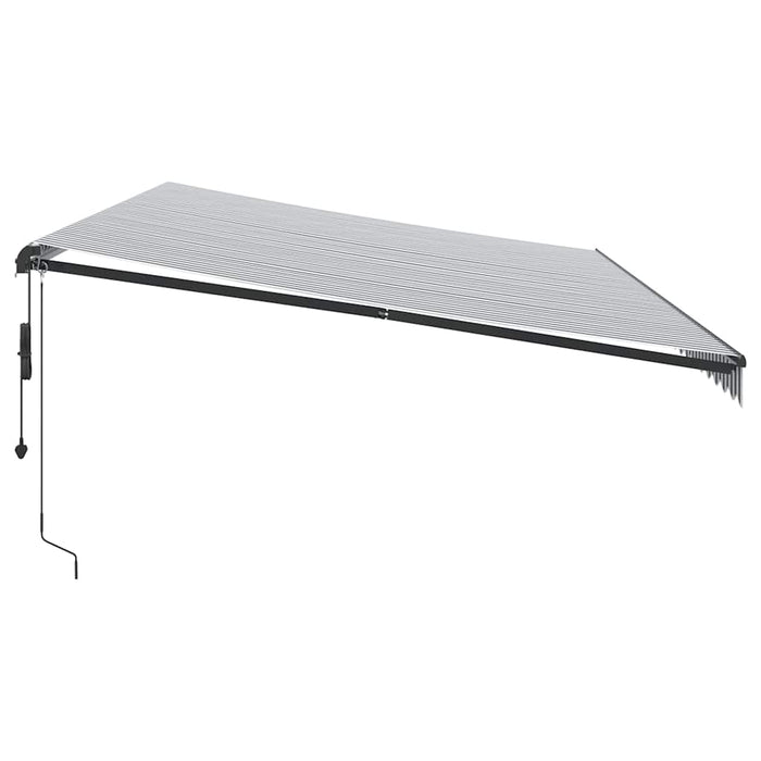 Automatic Retractable Awning with LEDs Anthracite&White 600x300 cm