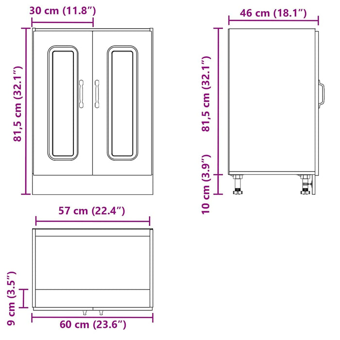 Тумба под раковину Kalmar White 60x46x81,5 см Инженерное дерево