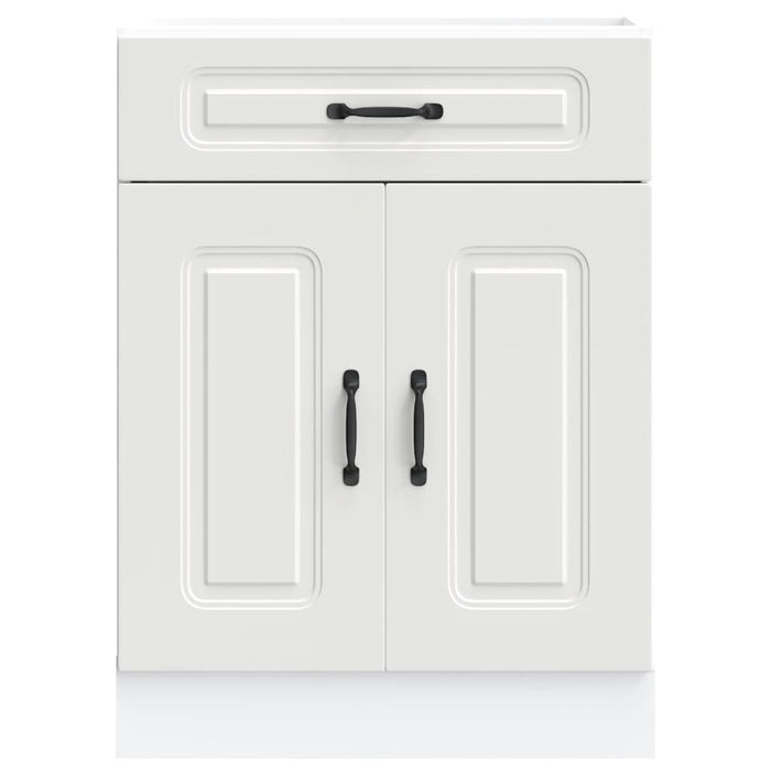 Kitchen Base Cabinet Kalmar White Engineered Wood