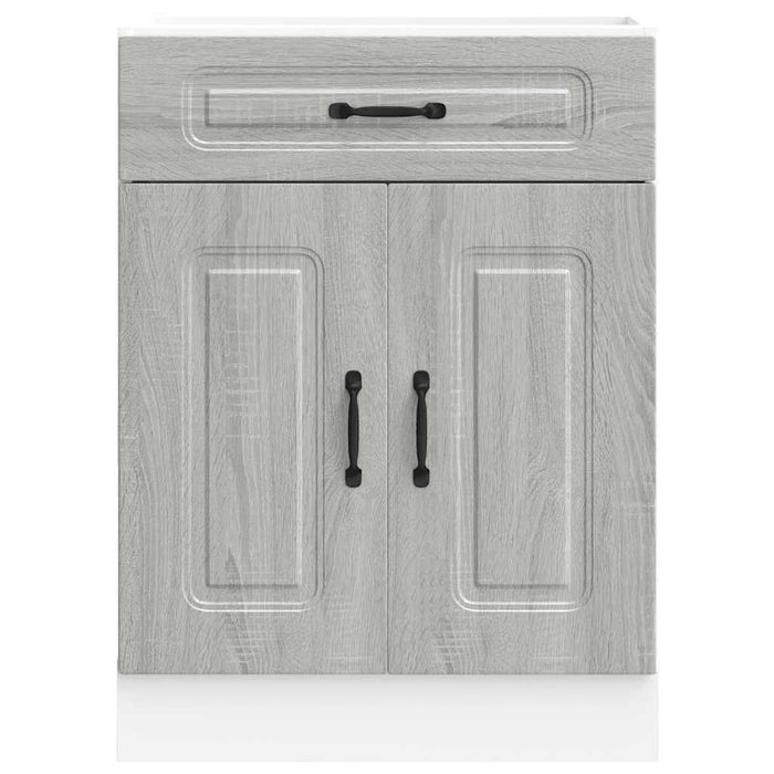 Kitchen Base Cabinet Kalmar Grey Sonoma Engineered Wood