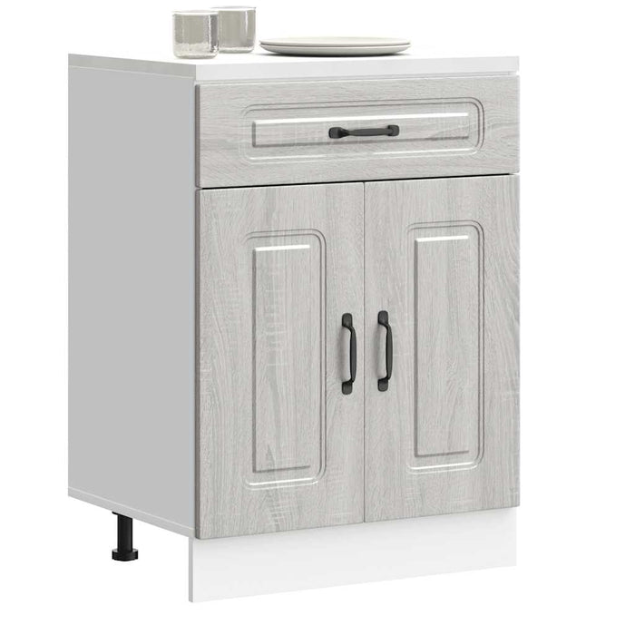 Kitchen Base Cabinet Kalmar Grey Sonoma Engineered Wood