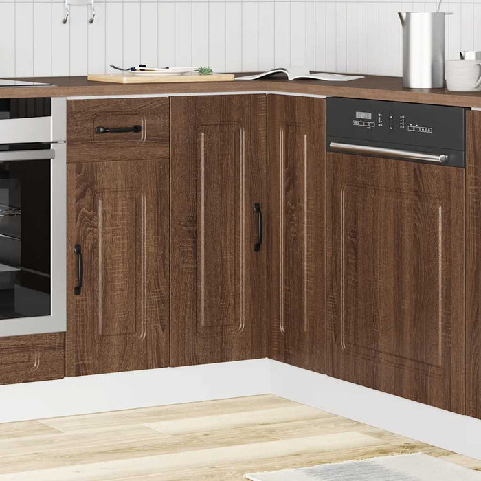 Угловой кухонный шкафчик Kalmar Brown Oak Engineered Wood