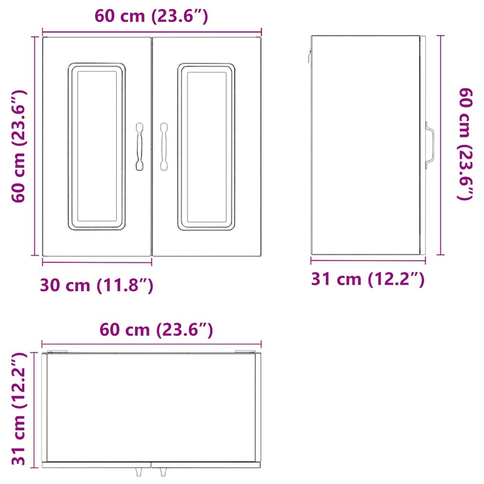 Кухненски стенен шкаф Kalmar White Engineered Wood