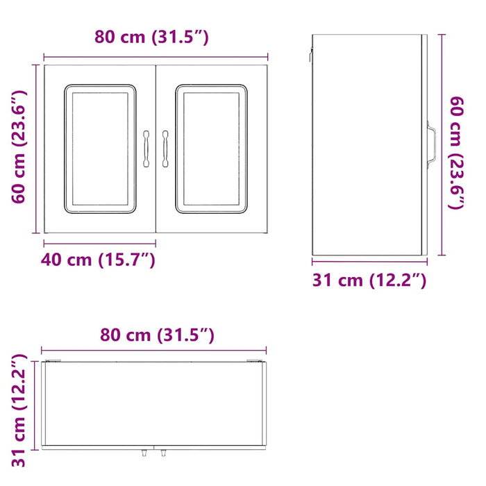 Kitchen Wall Cabinet Kalmar White Engineered Wood