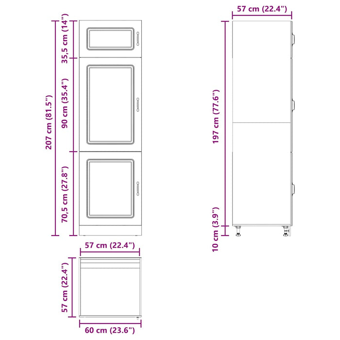 Kitchen Cupboard Kalmar Smoked Oak Engineered Wood