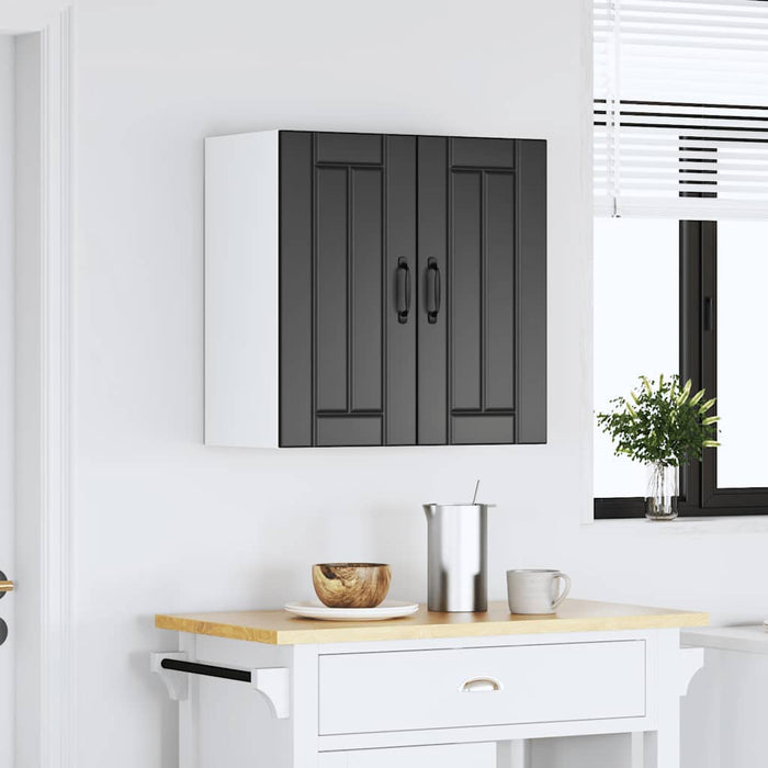 Kitchen Wall Cabinet Lucca Black Engineered Wood