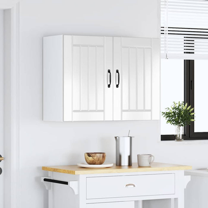 Кухненски стенен шкаф Lucca High Gloss White Engineered Wood